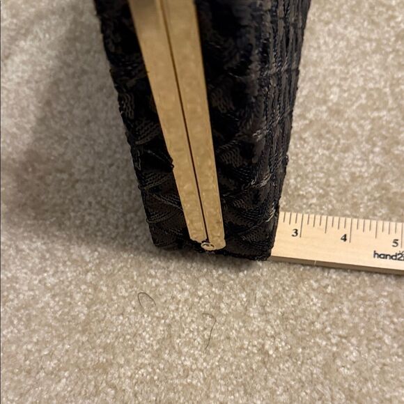 Glamorous Evening Gold hardware with black Sequin purse NWOT - Picture 8 of 10